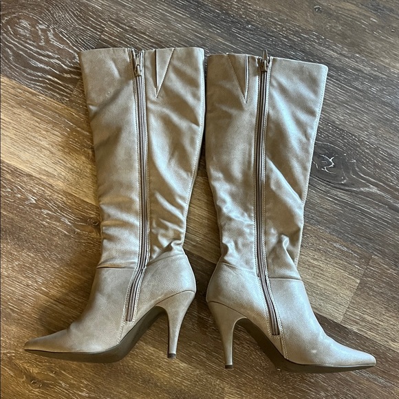 Pesaro Taupe Heeled Boots - Picture 2 of 7